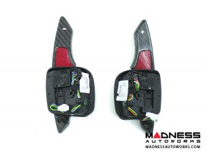 Alfa Romeo 4C Carbon Fiber Paddle Shifters - Red Accent 